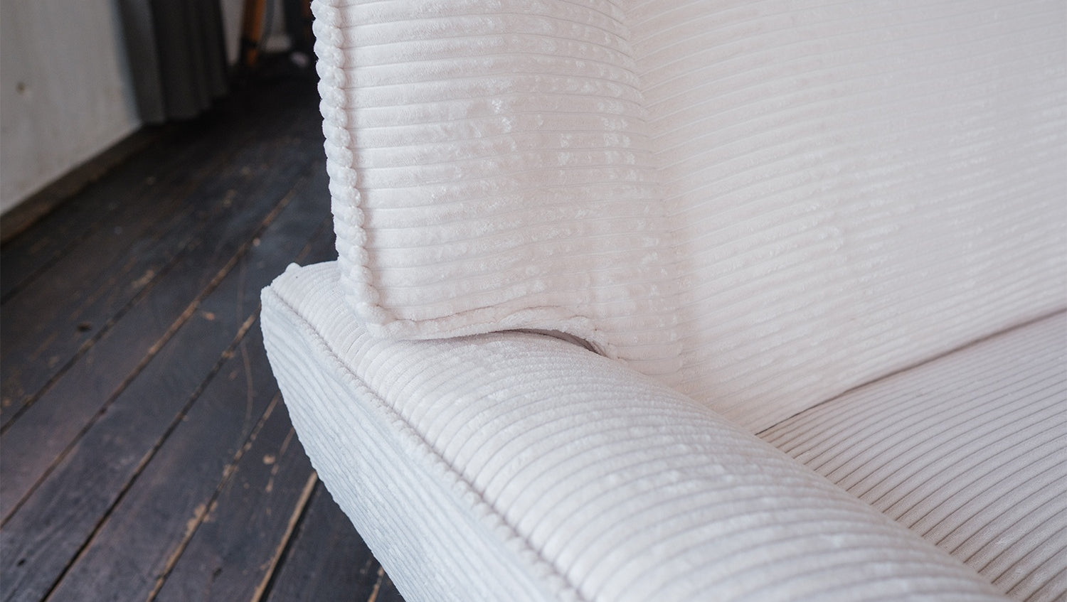 KAWOLA Sessel CALLA Relaxsessel Cord cremeweiß