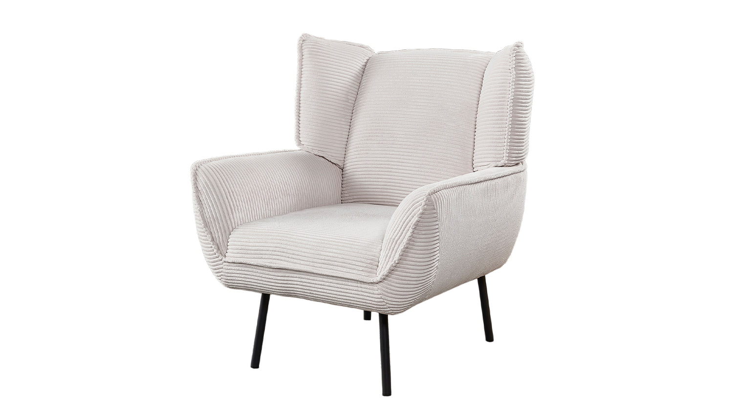 KAWOLA Sessel CALLA Relaxsessel Cord cremeweiß