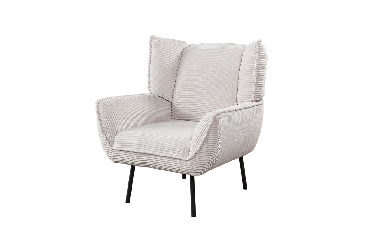 KAWOLA Sessel CALLA Relaxsessel Cord cremeweiß