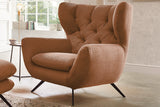 KAWOLA Sessel CHARME Hochlehnsessel Cord rost