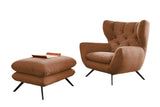 KAWOLA Sessel CHARME Hochlehnsessel Cord rost