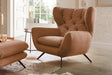 KAWOLA Sessel CHARME Hochlehnsessel Cord rost, Mit Armlehne