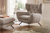 KAWOLA Sessel CHARME Hochlehnsessel Cord taupe