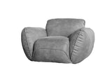 KAWOLA Sessel DAVITO Lederimitat im Vintagelook grau