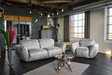 KAWOLA Sessel DAVITO Lederimitat im Vintagelook grau