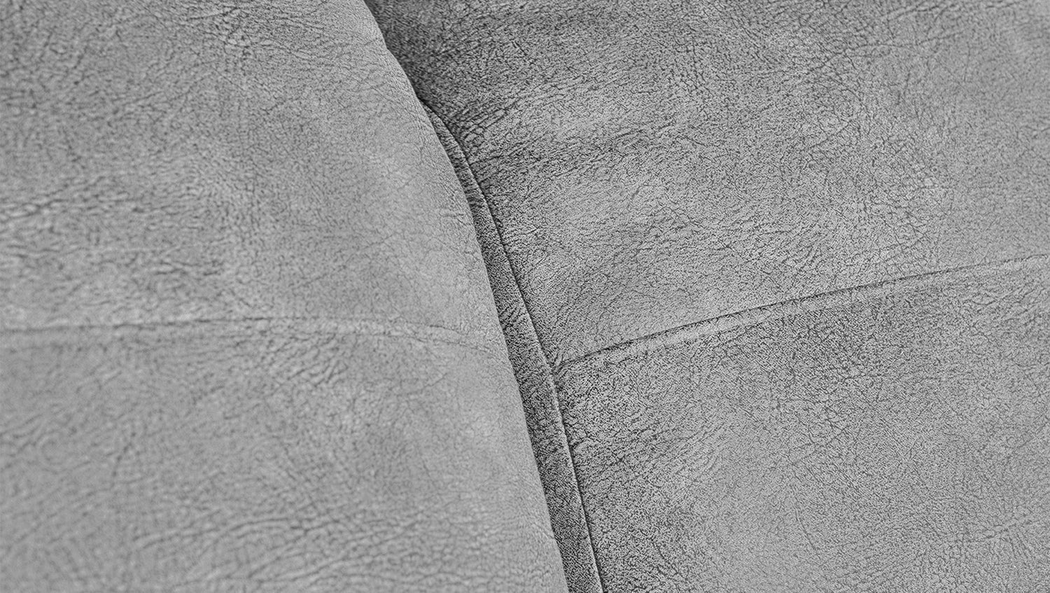 KAWOLA Sessel DAVITO Lederimitat im Vintagelook grau