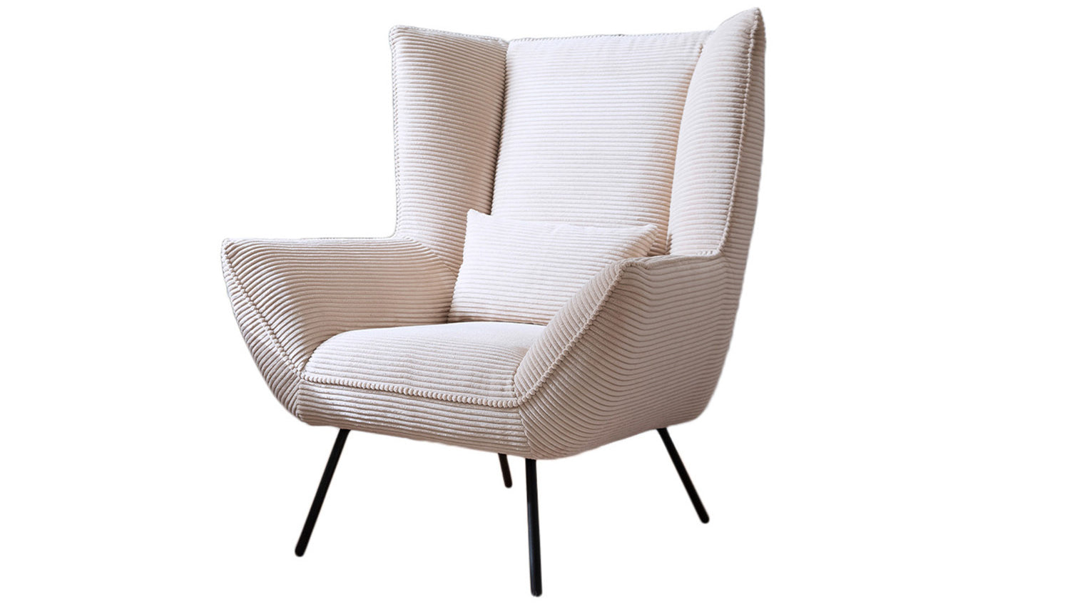 KAWOLA Sessel IVA Relaxsessel Cord cremeweiß