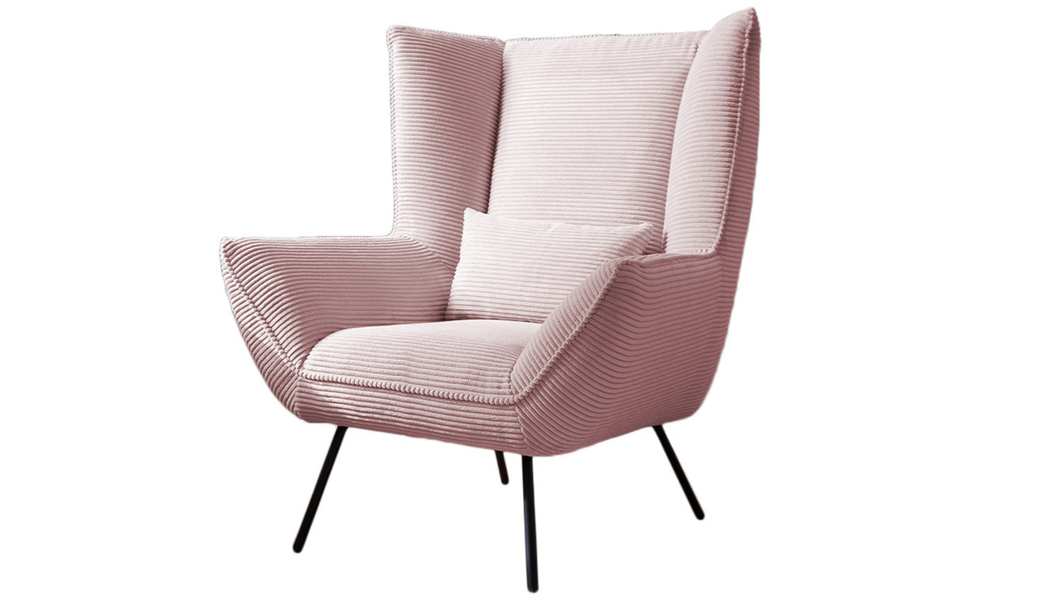 KAWOLA Sessel IVA Relaxsessel Cord rosa