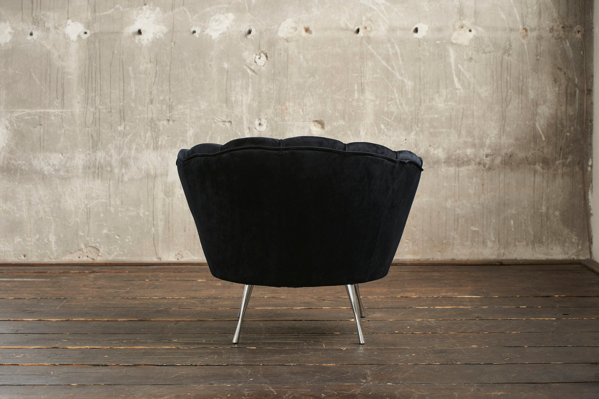 KAWOLA Sessel NARLA Polstersessel Velvet schwarz