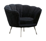 KAWOLA Sessel NARLA Polstersessel Velvet schwarz