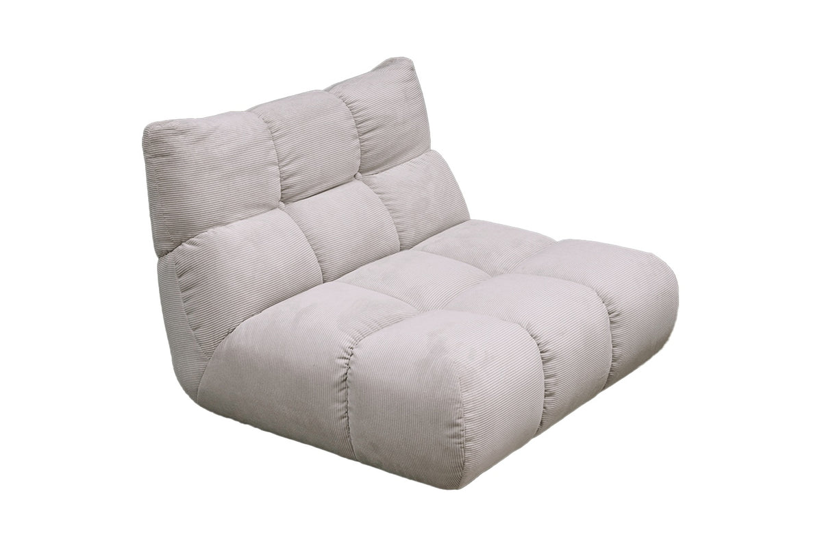 KAWOLA Sessel VIVIEN Drehsessel Feincord silber