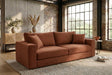 KAWOLA Sofa AMINA 3-Sitzer Stoff cognac