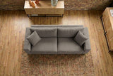KAWOLA Sofa AMINA 3-Sitzer Stoff taupe