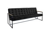 KAWOLA Sofa ARLY Polsterbank Bezug Velvet schwarz