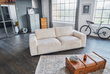 KAWOLA Sofa BODHI 3-Sitzer Cord cremeweiß