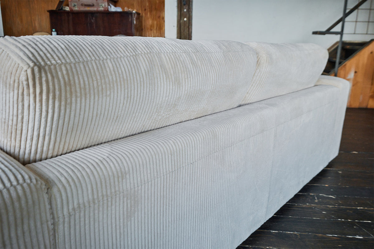 KAWOLA Sofa BODHI 3-Sitzer Cord cremeweiß
