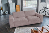 KAWOLA Sofa BODHI 3-Sitzer Cord rosa