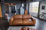 KAWOLA Sofa BODHI 3-Sitzer Leder hellbraun