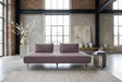 KAWOLA Sofa CANE Schlafsofa Daybed Stoff lila, ohne Armlehnkissen