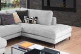 KAWOLA Sofa CARA Wohnlandschaft U-Form Cord hellgrau