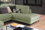 KAWOLA Sofa CARA Wohnlandschaft U-Form Cord olivgrün