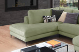 KAWOLA Sofa CARA Wohnlandschaft U-Form Cord olivgrün