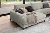 KAWOLA Sofa CARA Wohnlandschaft U-Form Cord steingrau