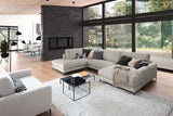 KAWOLA Sofa CARA Wohnlandschaft U-Form Cord steingrau, Rechts