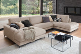 KAWOLA Sofa CARA Wohnlandschaft U-Form Cord taupe