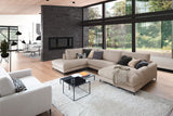 KAWOLA Sofa CARA Wohnlandschaft U-Form Cord taupe, Rechts