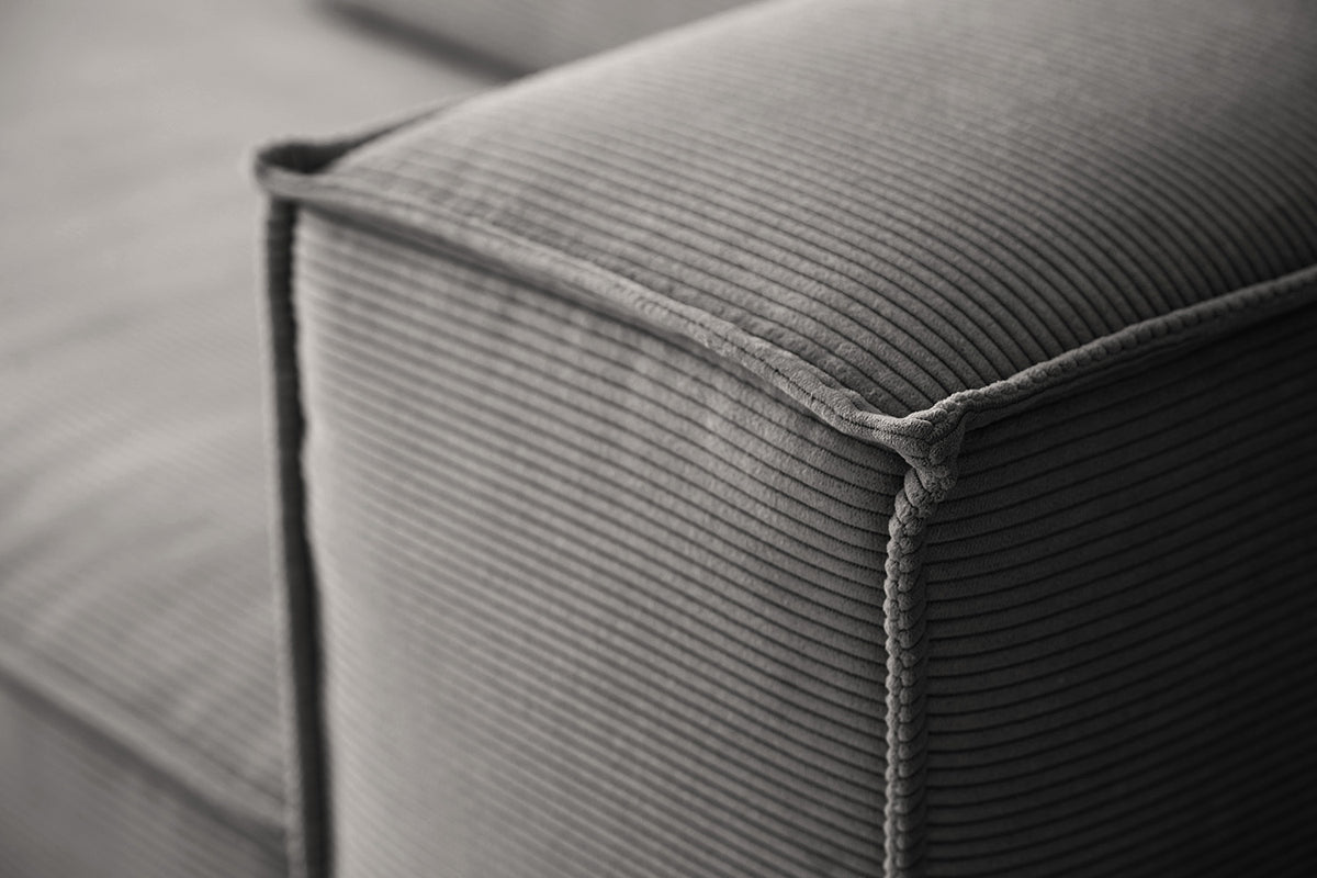 KAWOLA Sofa CARMO 3-Sitzer Feincord anthrazit