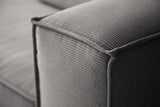 KAWOLA Sofa CARMO 3-Sitzer Feincord anthrazit