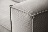 KAWOLA Sofa CARMO 3-Sitzer Feincord grau