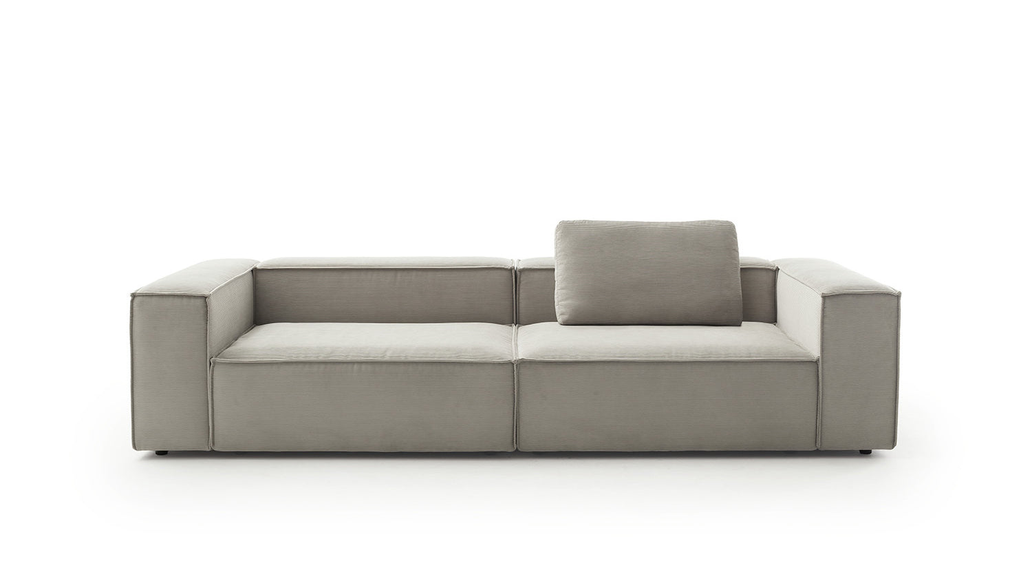 KAWOLA Sofa CARMO 3-Sitzer Feincord grau