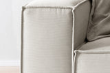 KAWOLA Sofa CARMO 3-Sitzer Feincord silber