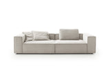KAWOLA Sofa CARMO 3-Sitzer Feincord silber