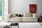 KAWOLA Sofa CARMO 3-Sitzer Feincord weiß