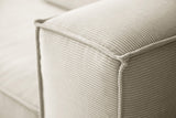 KAWOLA Sofa CARMO 3-Sitzer Feincord weiß