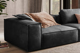 KAWOLA Sofa CARMO 3-Sitzer Leder anthrazit