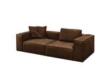 KAWOLA Sofa CARMO 3-Sitzer Leder braun