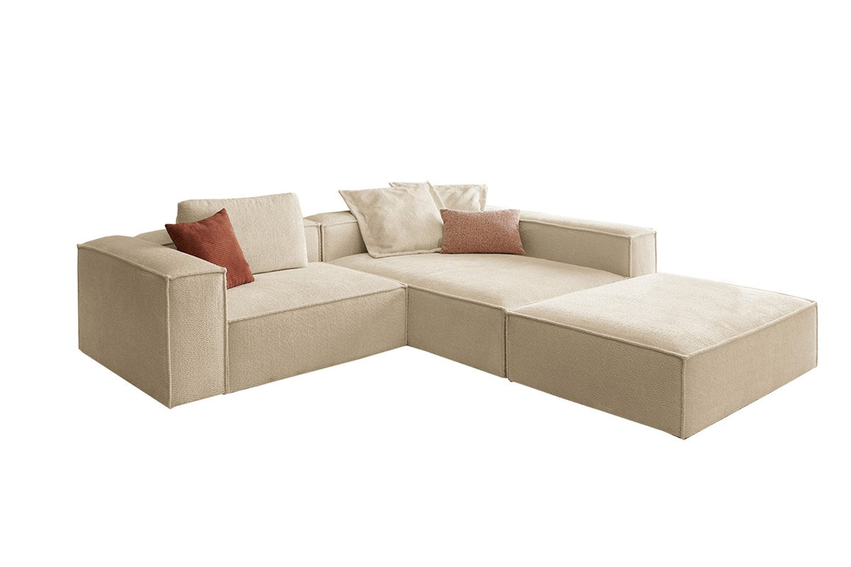 KAWOLA Sofa CARMO Ecksofa Stoff beige