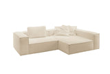 KAWOLA Sofa CARMO Ecksofa Stoff beige