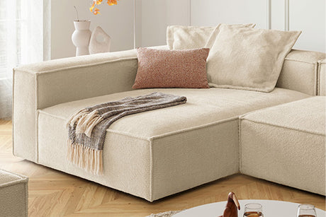 KAWOLA Sofa CARMO Ecksofa Stoff beige