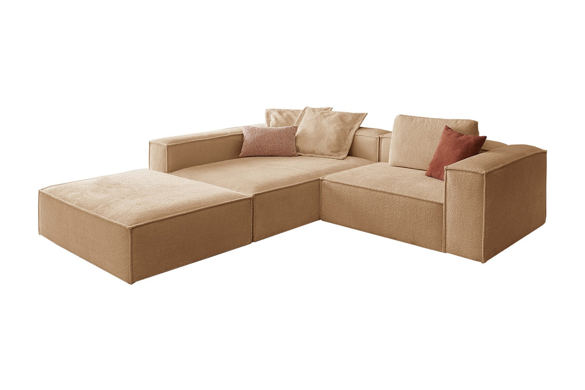 KAWOLA Sofa CARMO Ecksofa Stoff creme