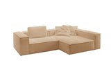 KAWOLA Sofa CARMO Ecksofa Stoff creme