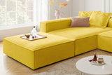 KAWOLA Sofa CARMO Ecksofa Stoff gelb