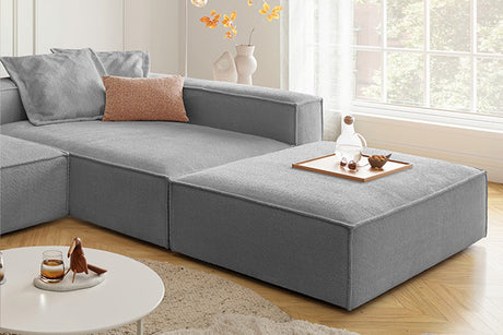 KAWOLA Sofa CARMO Ecksofa Stoff grau