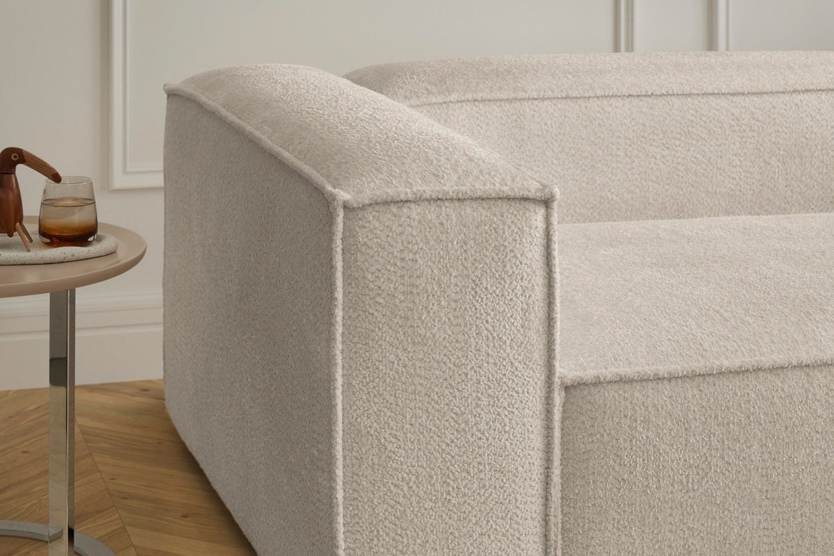 KAWOLA Sofa CARMO Ecksofa Stoff weiß