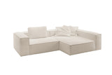KAWOLA Sofa CARMO Ecksofa Stoff weiß