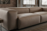 KAWOLA Sofa CELESTE 4-Sitzer Lederfaserstoff anthrazit